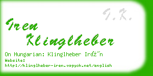 iren klinglheber business card